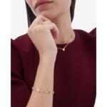 Victoria Cruz A5610-MDP צמיד כסף עם לב קריסטל