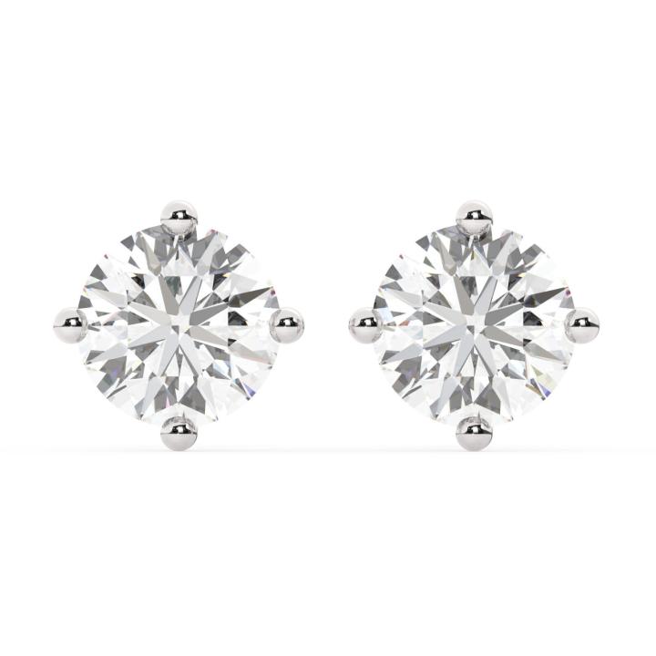 173558-earrings-default-collection-white-gold- מבצע מיוחד עגילים סוליטר צמודים לאוזן שיבוץ מרטיני דגם 50083 זהב לבן 14 קראט במרכז יהלום מעבדה במשקל של 1.50 קראט בחיתוך עגול עם תעודה גמולוגית משקל כולל 3 קראט – תמונה 1